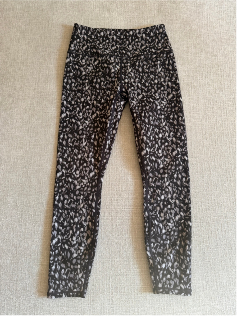 Varley black gray white speckle High Rise Leggings medium